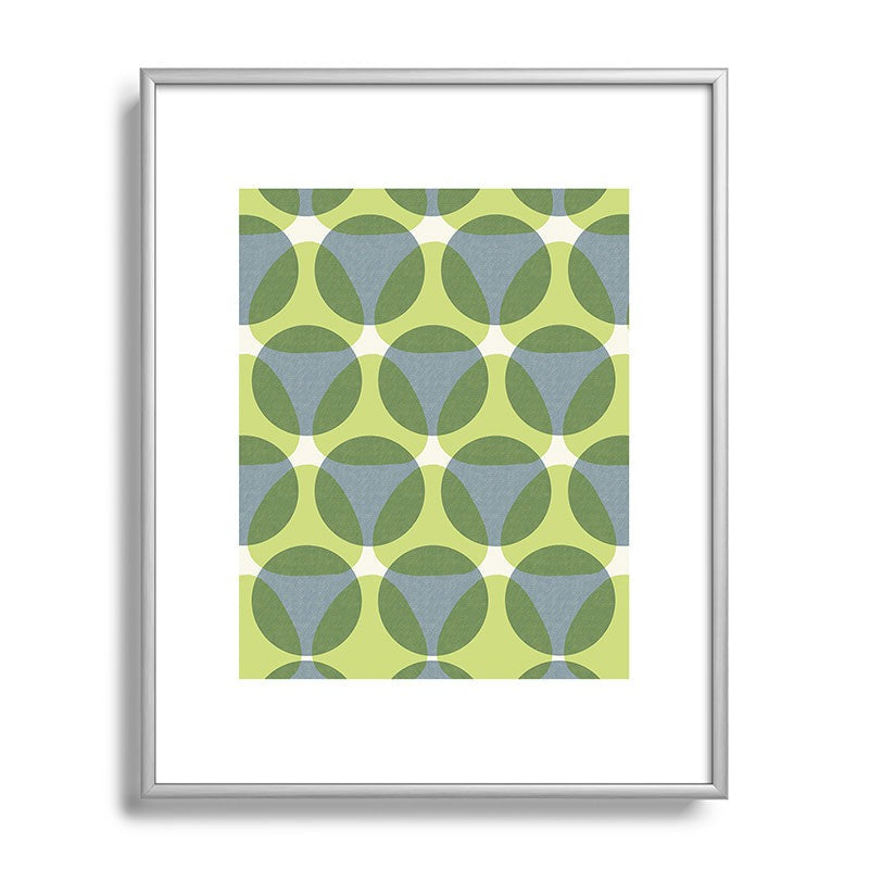 Marta Barragan Camarasa Stylish Retro Circle Metal Framed Art Print