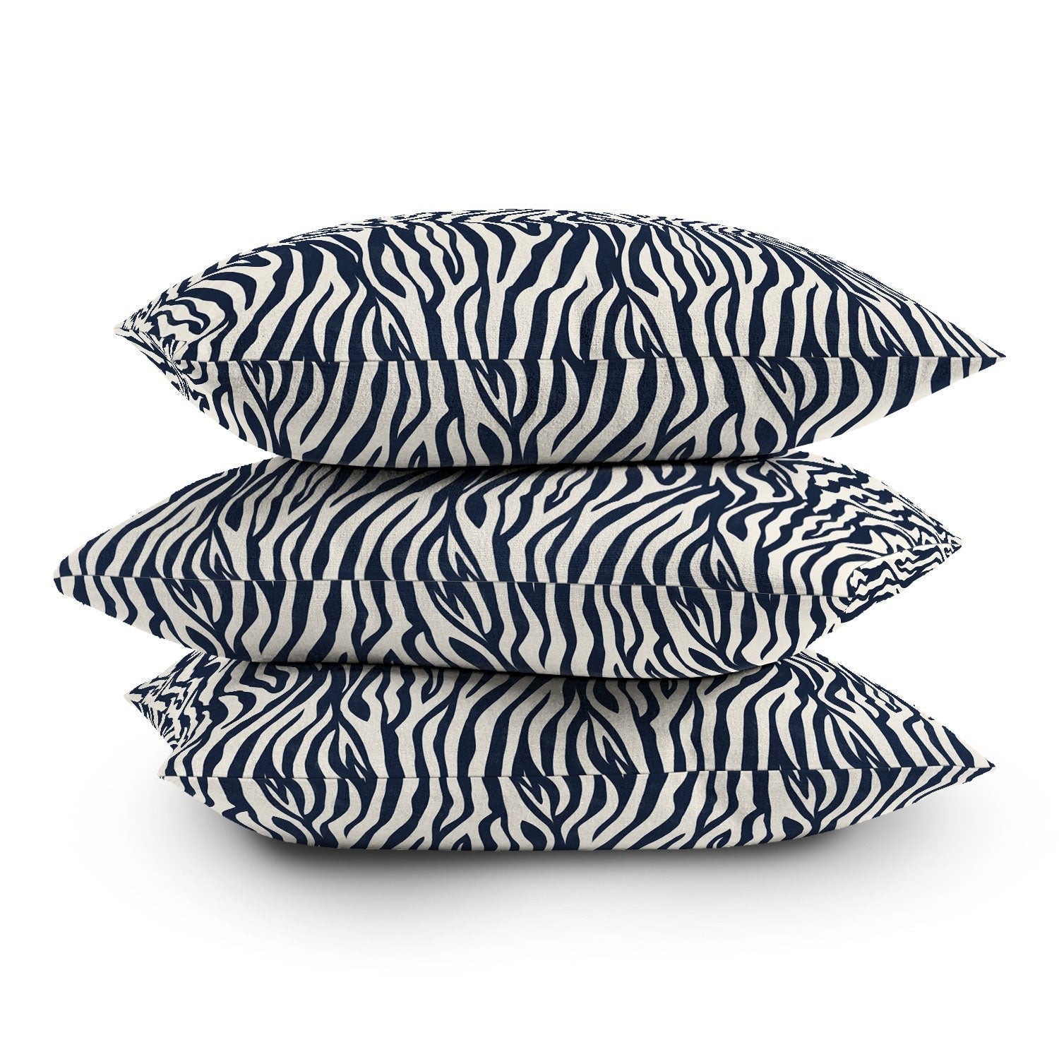 Avenie BR Navy Tiger Stripes Outdoor Throw Pillow