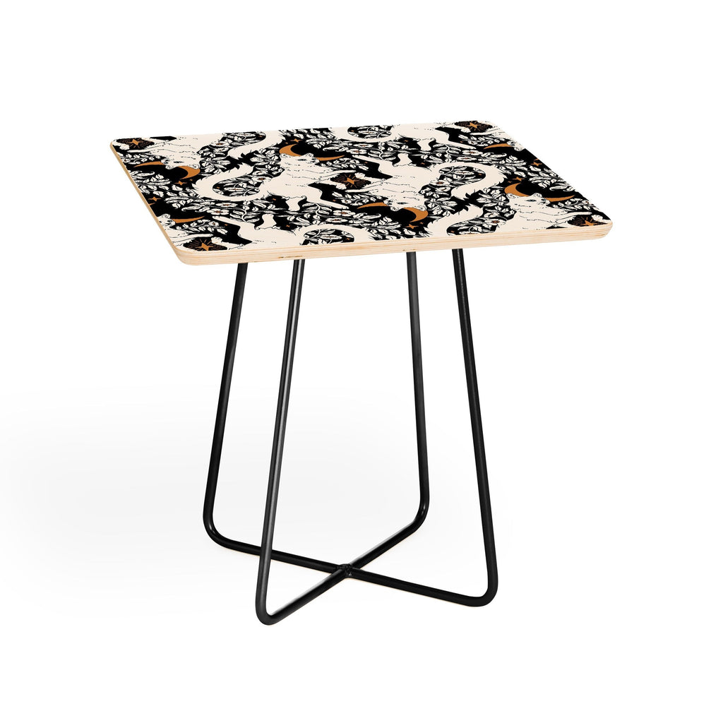 Avenie Celestial Cats Gold Side Table