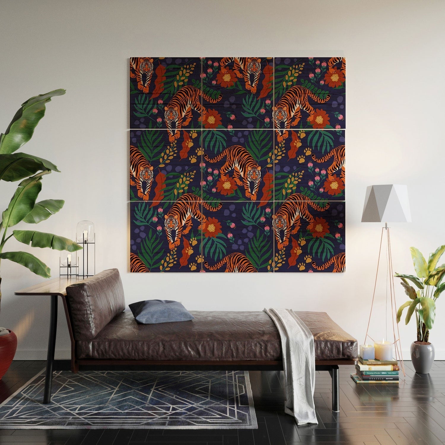 Design by Spark Tiger of the Glorious Jungle Wood Wall Mural