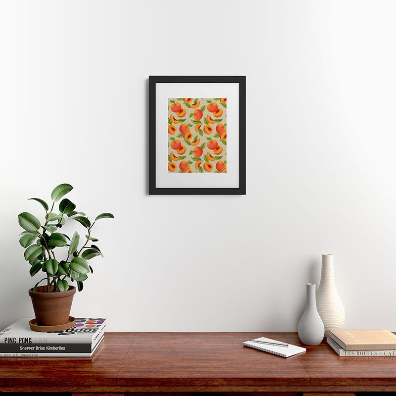 Jessica Molina Peach Pattern Framed Art Print
