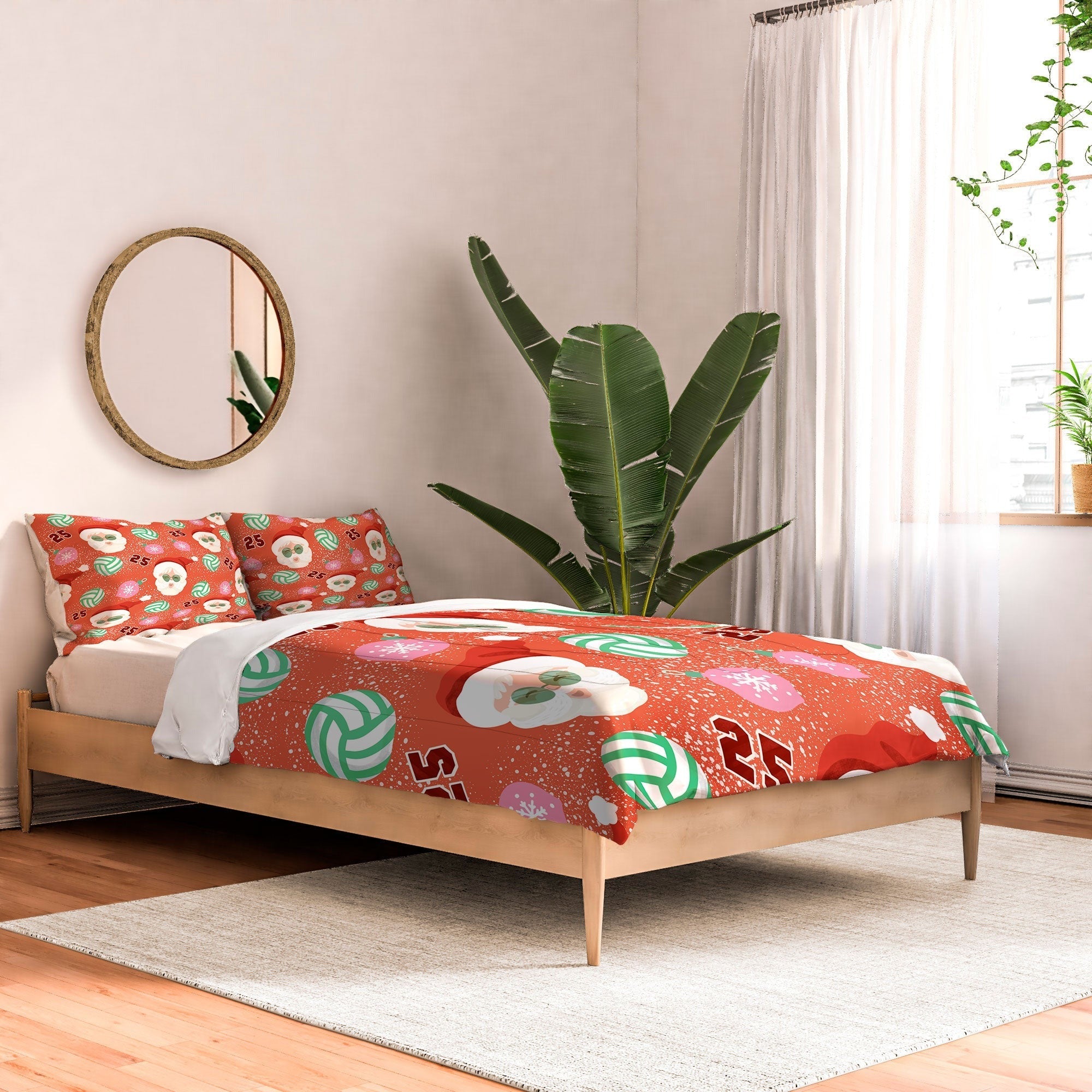 Design by Spark Sporty Volleyball Santa Comforter