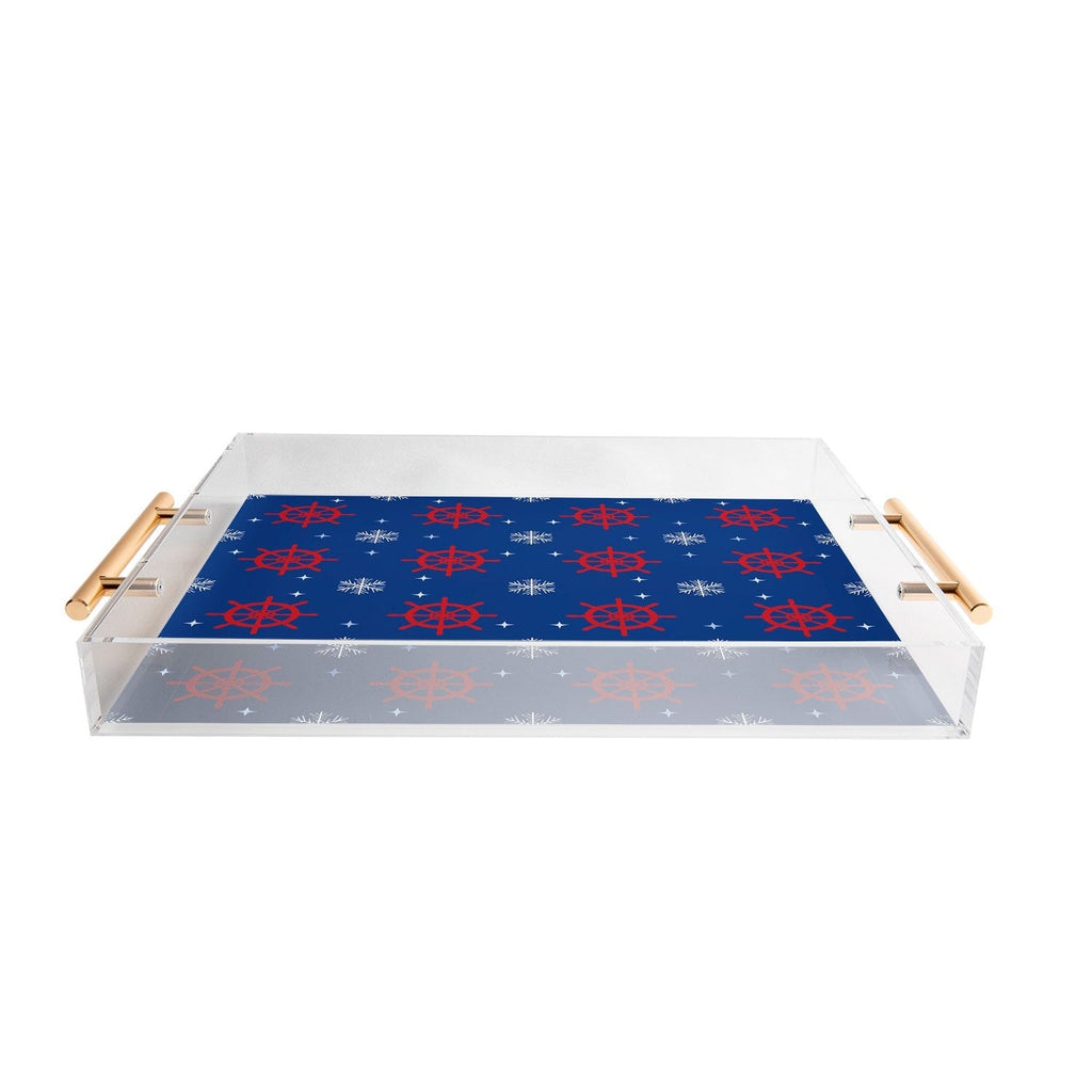 Design by Spark Holiday Helms and Snowflakes Acrylic Tray