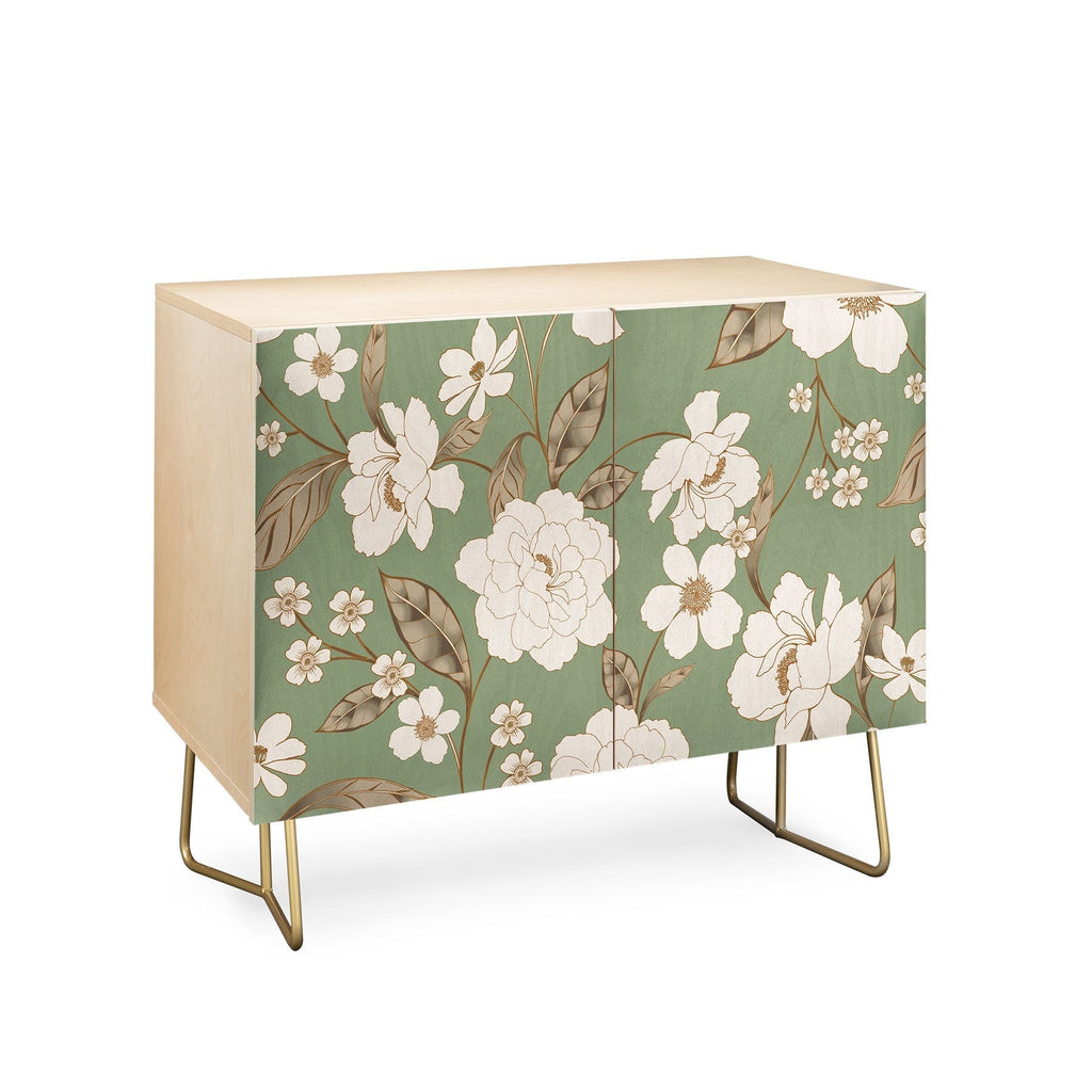 Gabriela Fuente Olive Floral Roberta Credenza