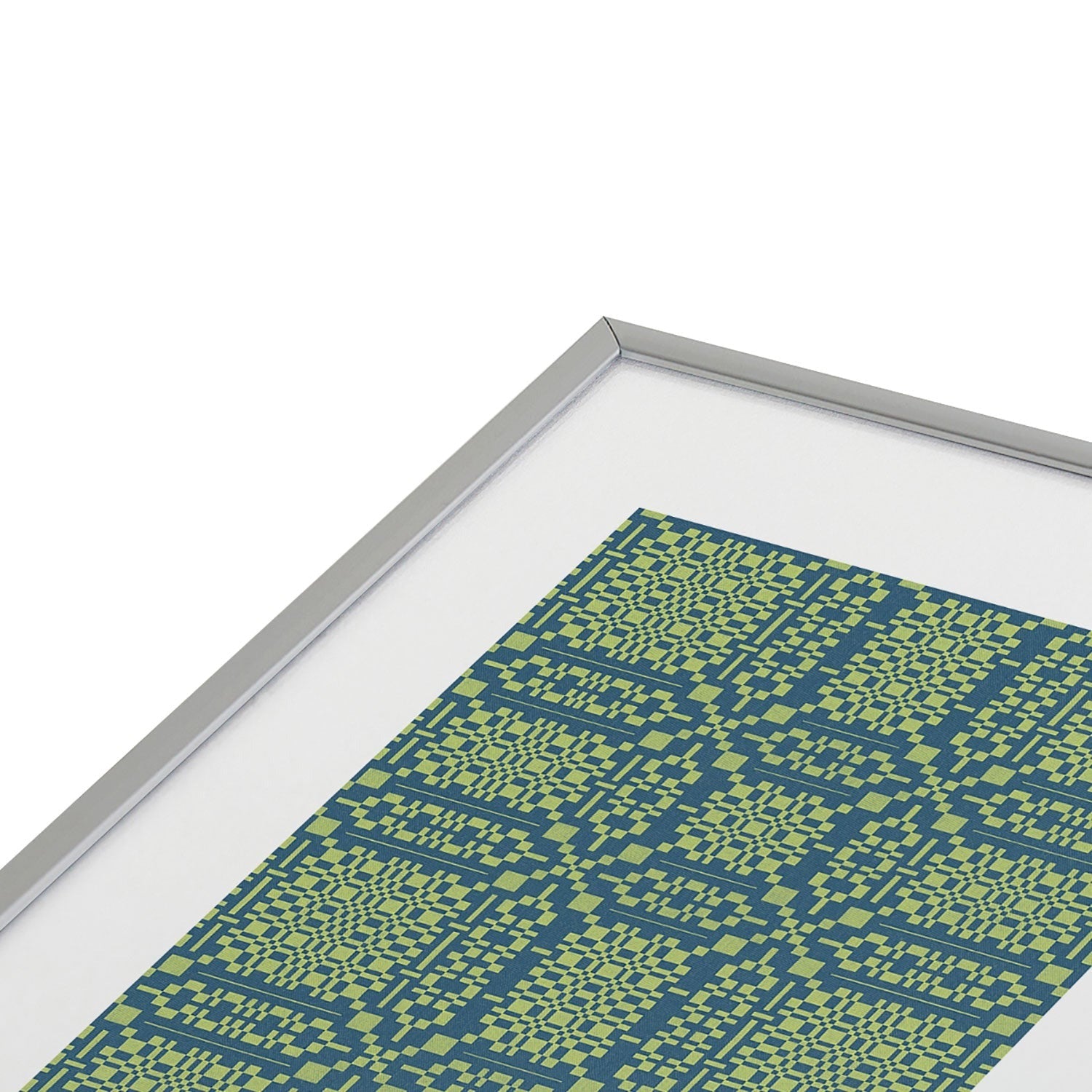 Marta Barragan Camarasa Nostalgic Grid Design Metal Framed Art Print