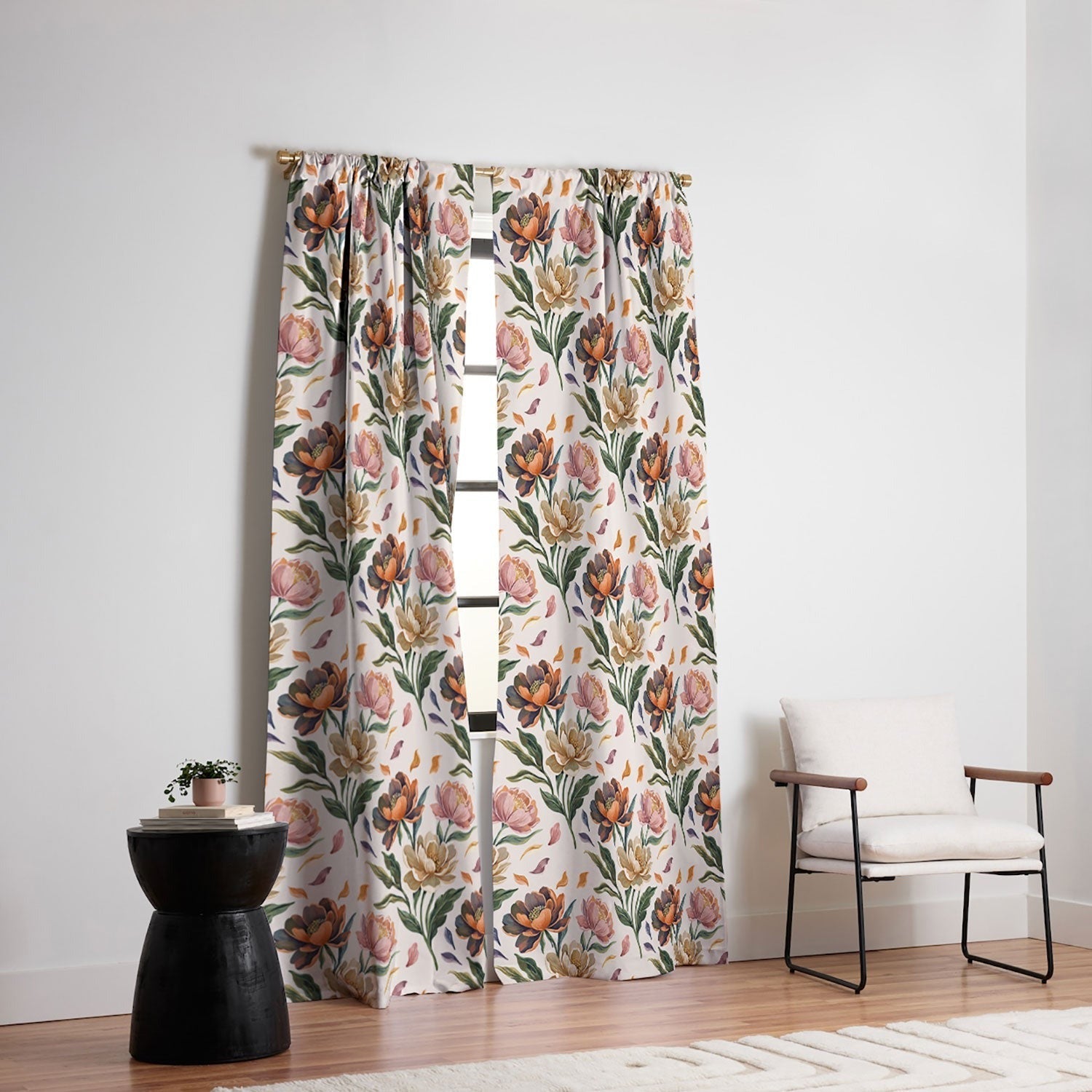 Marta Barragan Camarasa Hand Painted Peony Florals Blackout Non Repeat