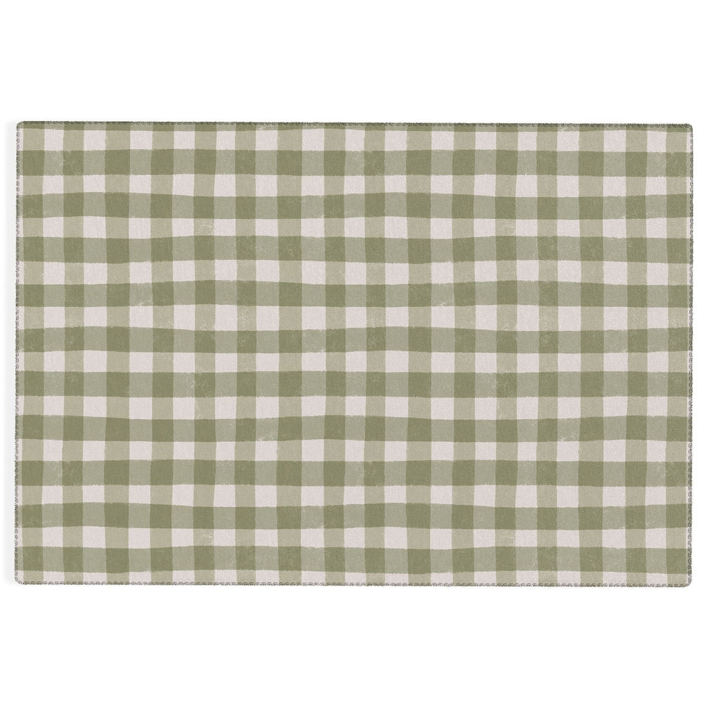 Menina Lisboa Rustic Green Plaid Outdoor Rug