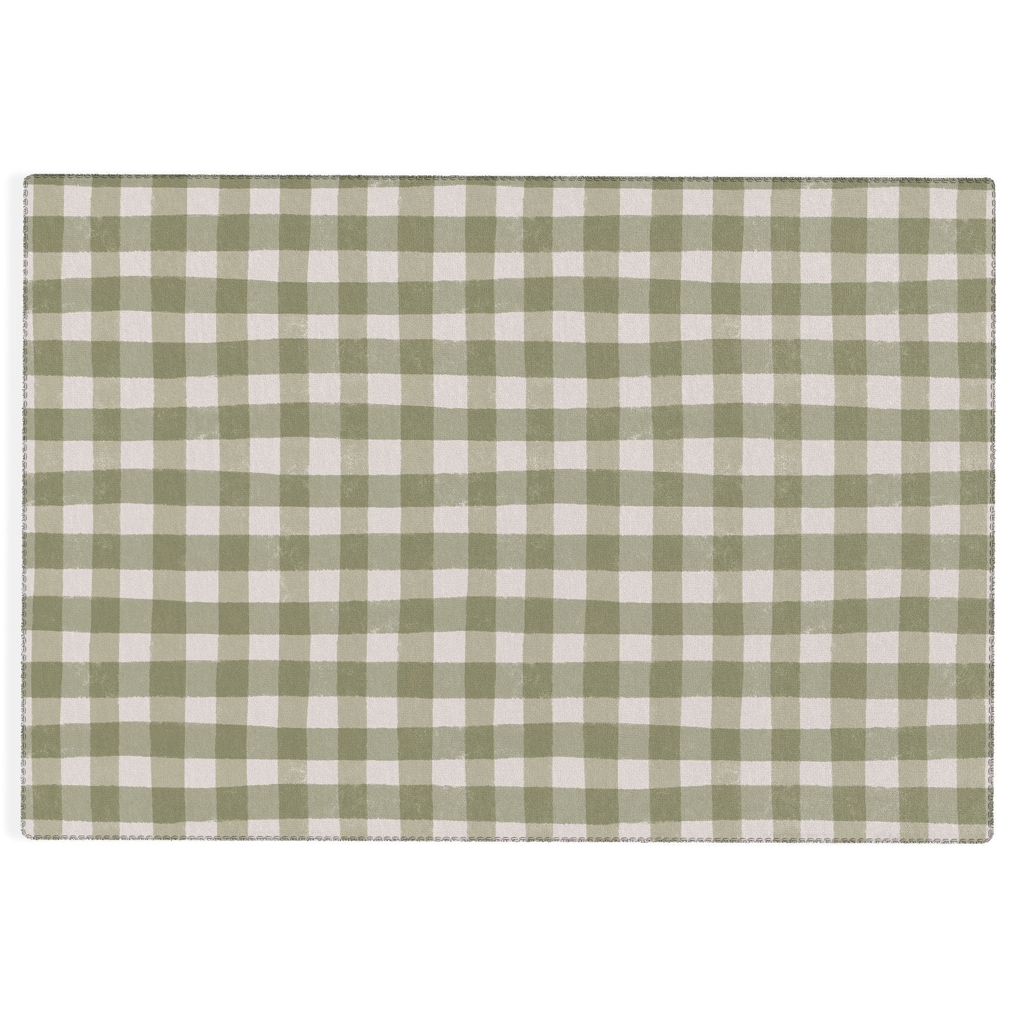 Menina Lisboa Rustic Green Plaid Outdoor Rug