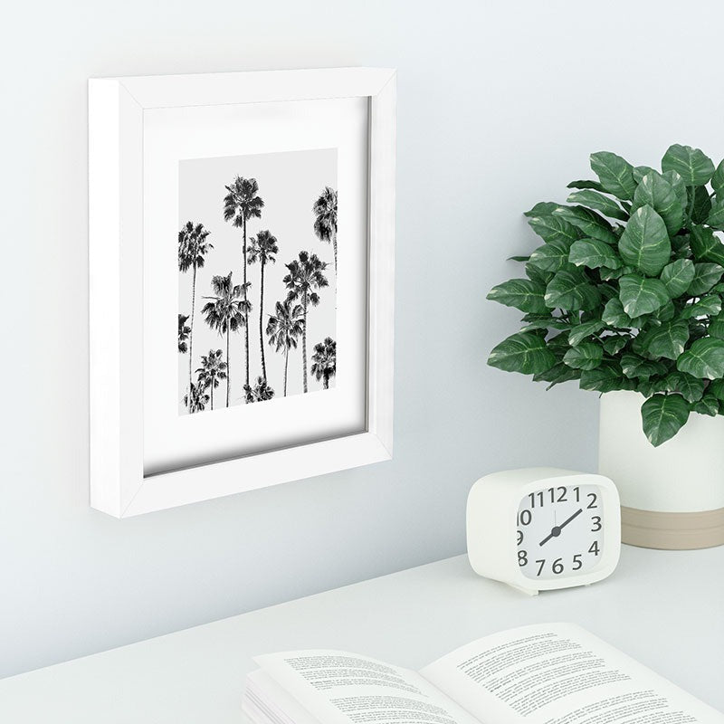 Gal Design Black And White Palms Recessed Framing Rectangle