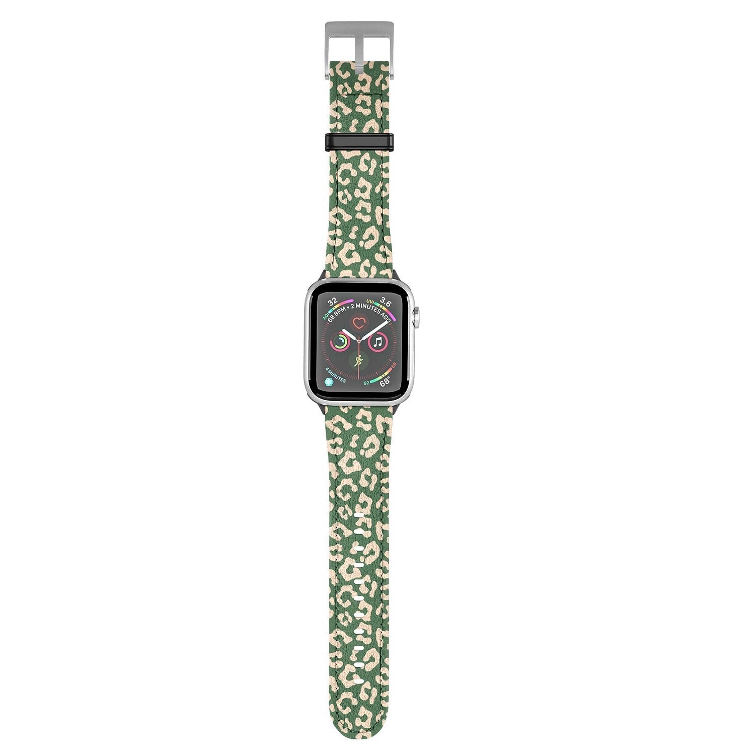 Avenie BR Cheetah Print In Green Apple Watch Band