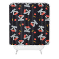 Jennifer Labre Cherries and Bows Shower Curtain