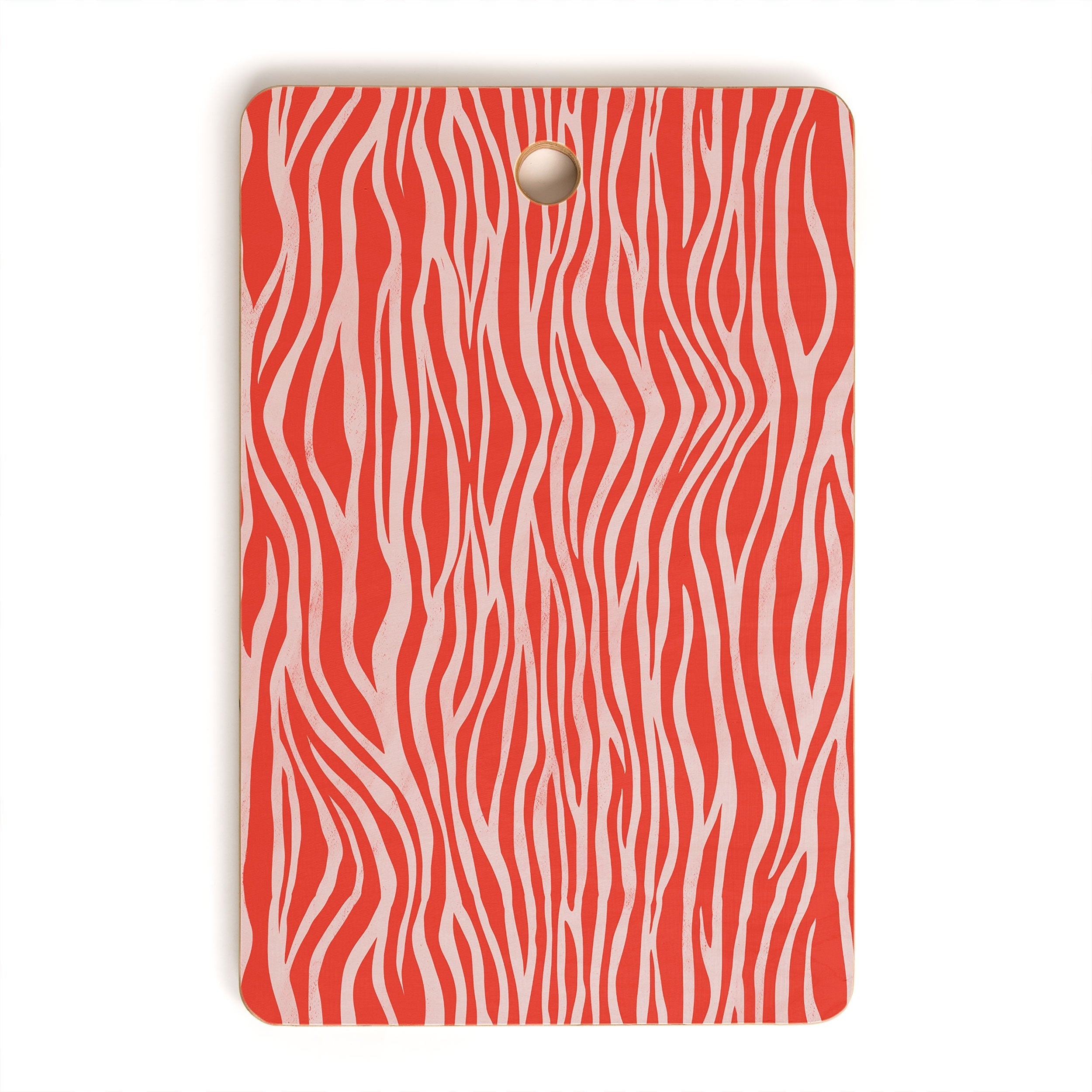 Avenie BR Red Zebra Stripe Cutting Board Rectangle