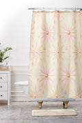 Little Om Pattern Little Moon cream Shower Curtain And Mat