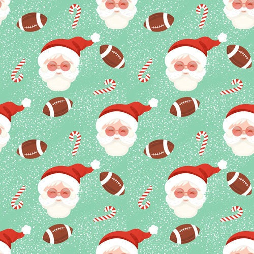 Design by Spark Sporty Football Santa Holiday Shower Curtain