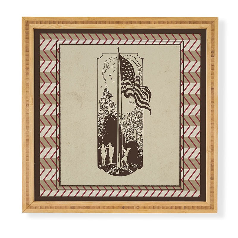 DENY Designs Flag Raisers Striped Square Framed Wall Art