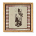DENY Designs Flag Raisers Striped Square Framed Wall Art