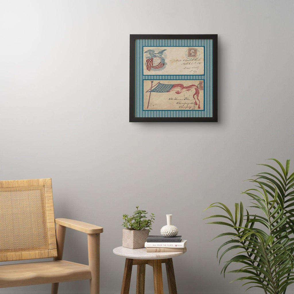 DENY Designs Civil War Envelopes Framed Wall Art
