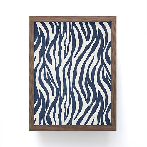 Avenie BR Navy Tiger Stripes Framed Mini Art Print