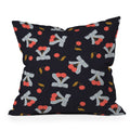 Jennifer Labre Cherries and Bows Throw Pillow