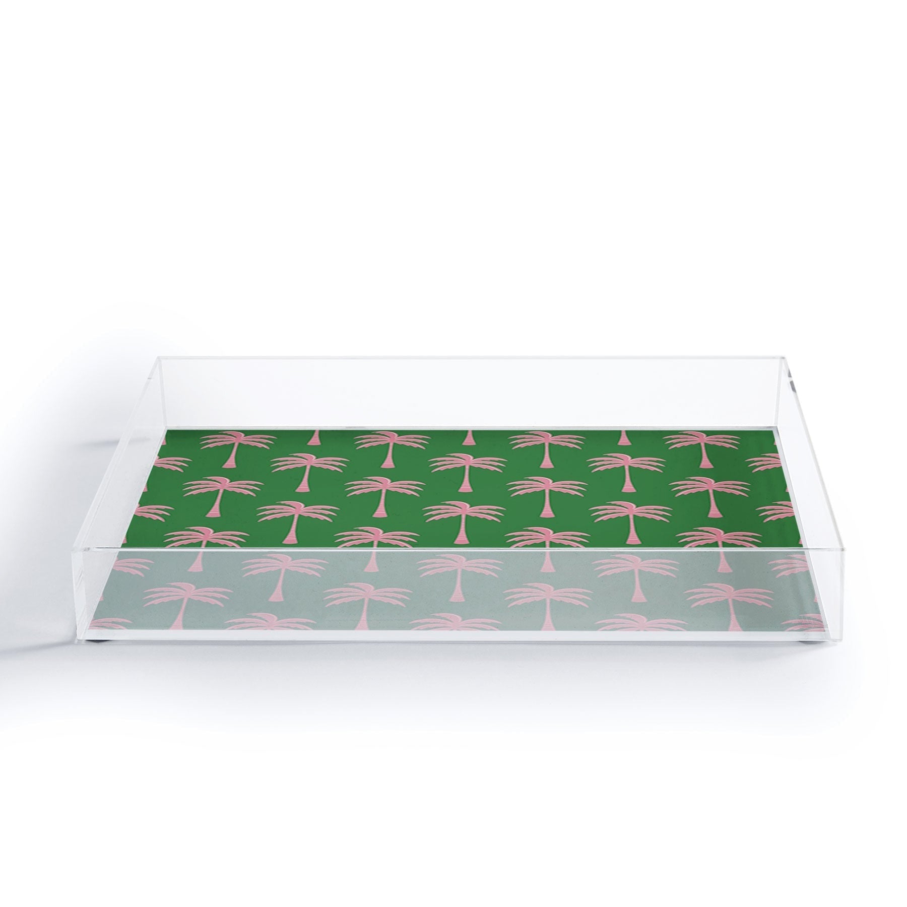 Design by Spark Pink Palm Tree Oasis Acrylic Tray