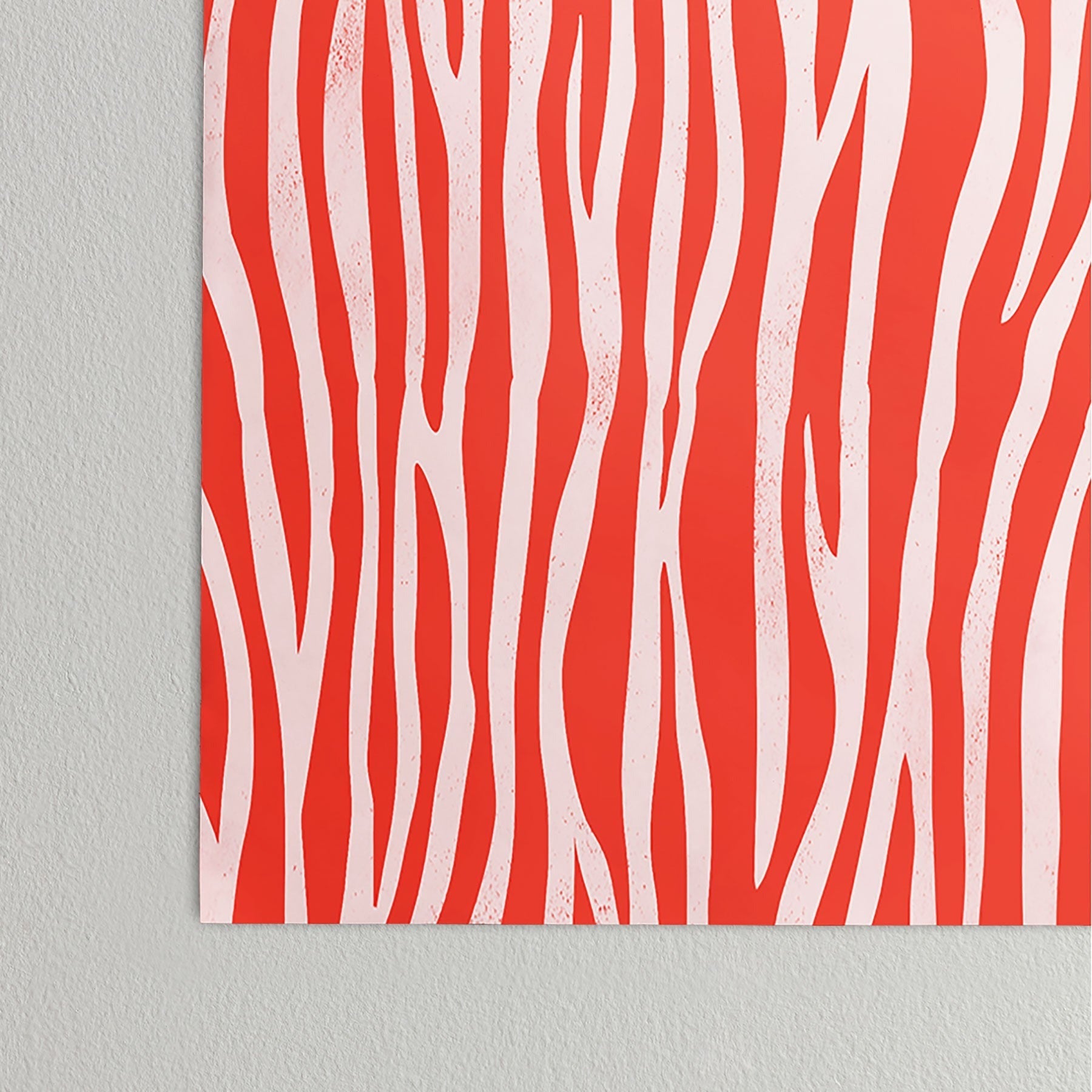 Avenie BR Red Zebra Stripe Poster