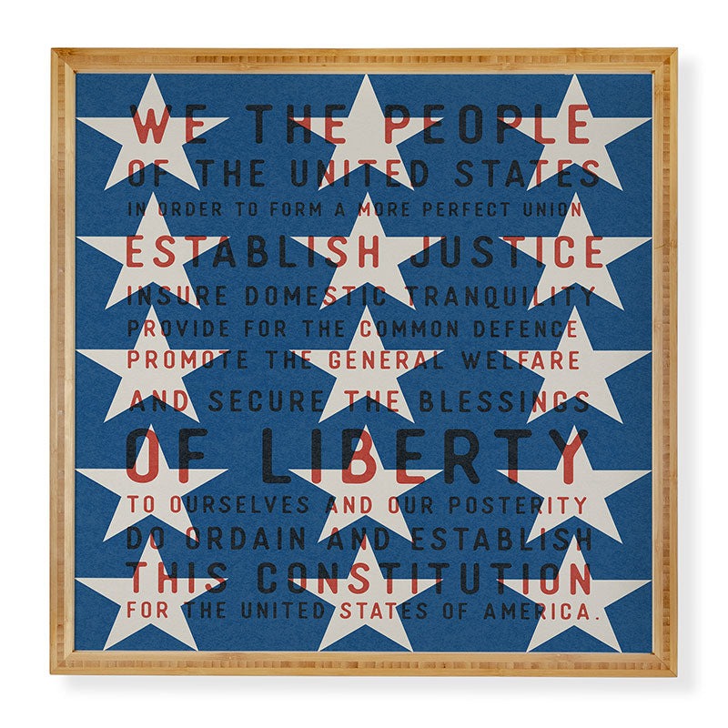 DENY Designs Starred Preamble Framed Wall Art