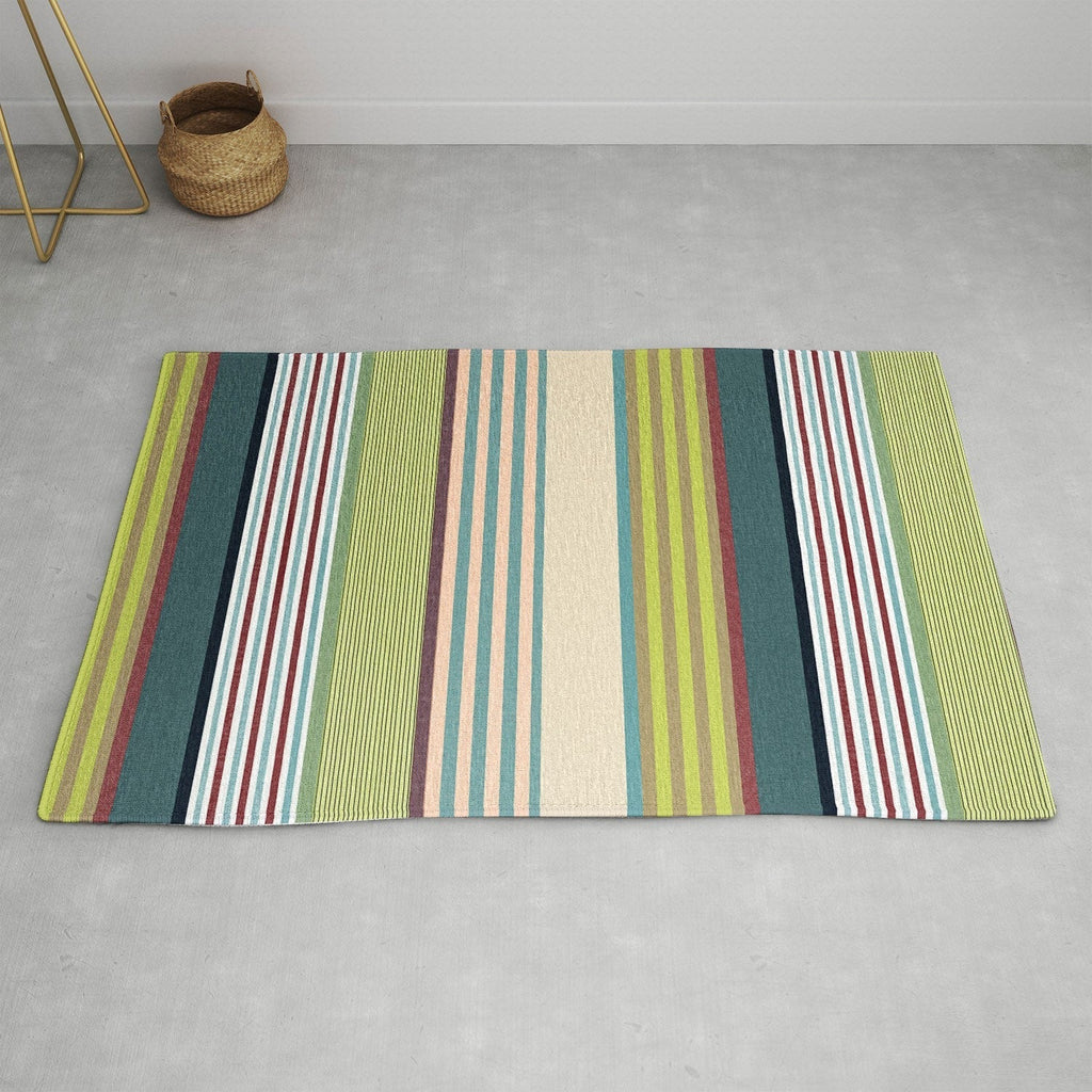 Marta Barragan Camarasa Colorful Stripe Delight Area Rug