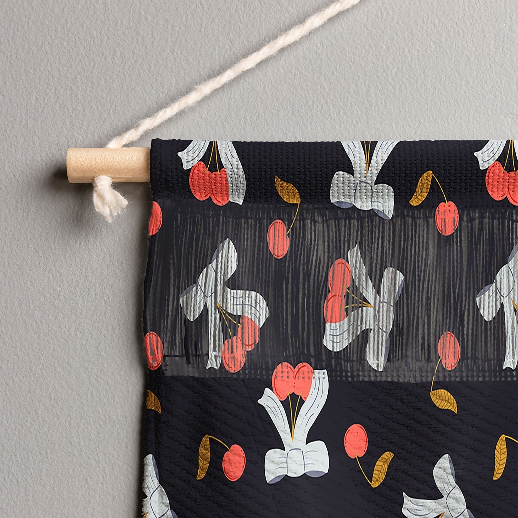Jennifer Labre Cherries and Bows Wall Hanging Landscape