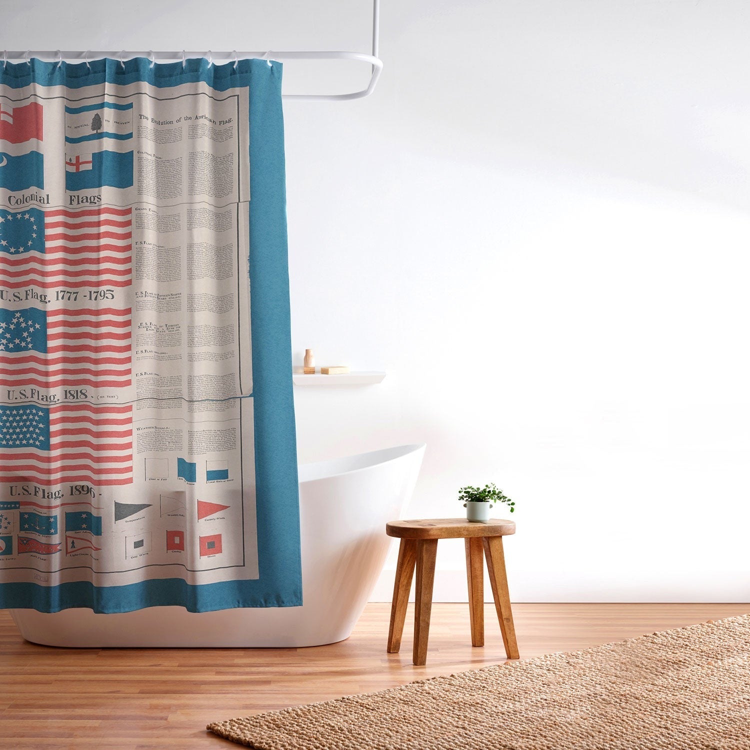 DENY Designs Goff s Evolution of the American Flag Shower Curtain