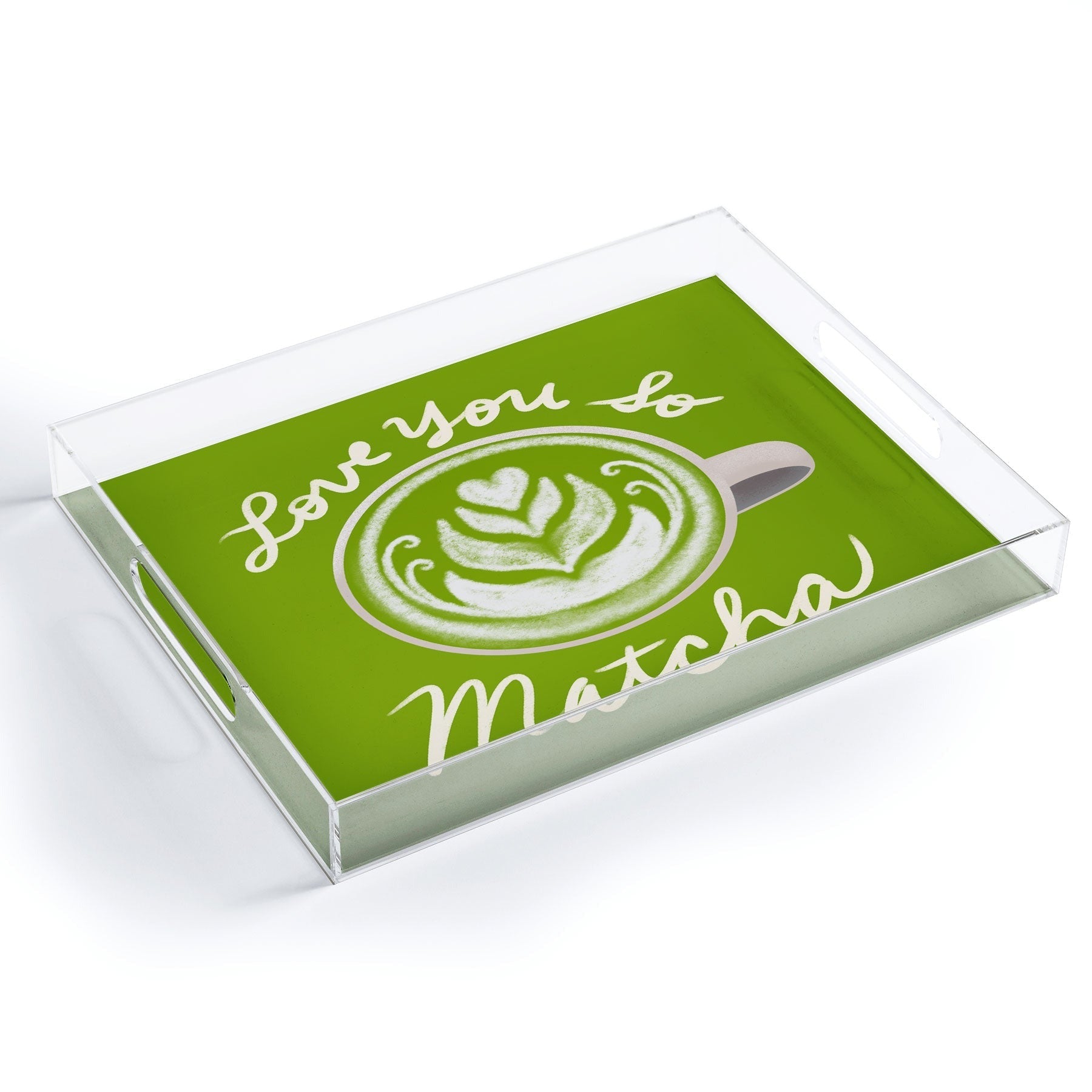 Design by Spark Love You So Matcha Acrylic Tray