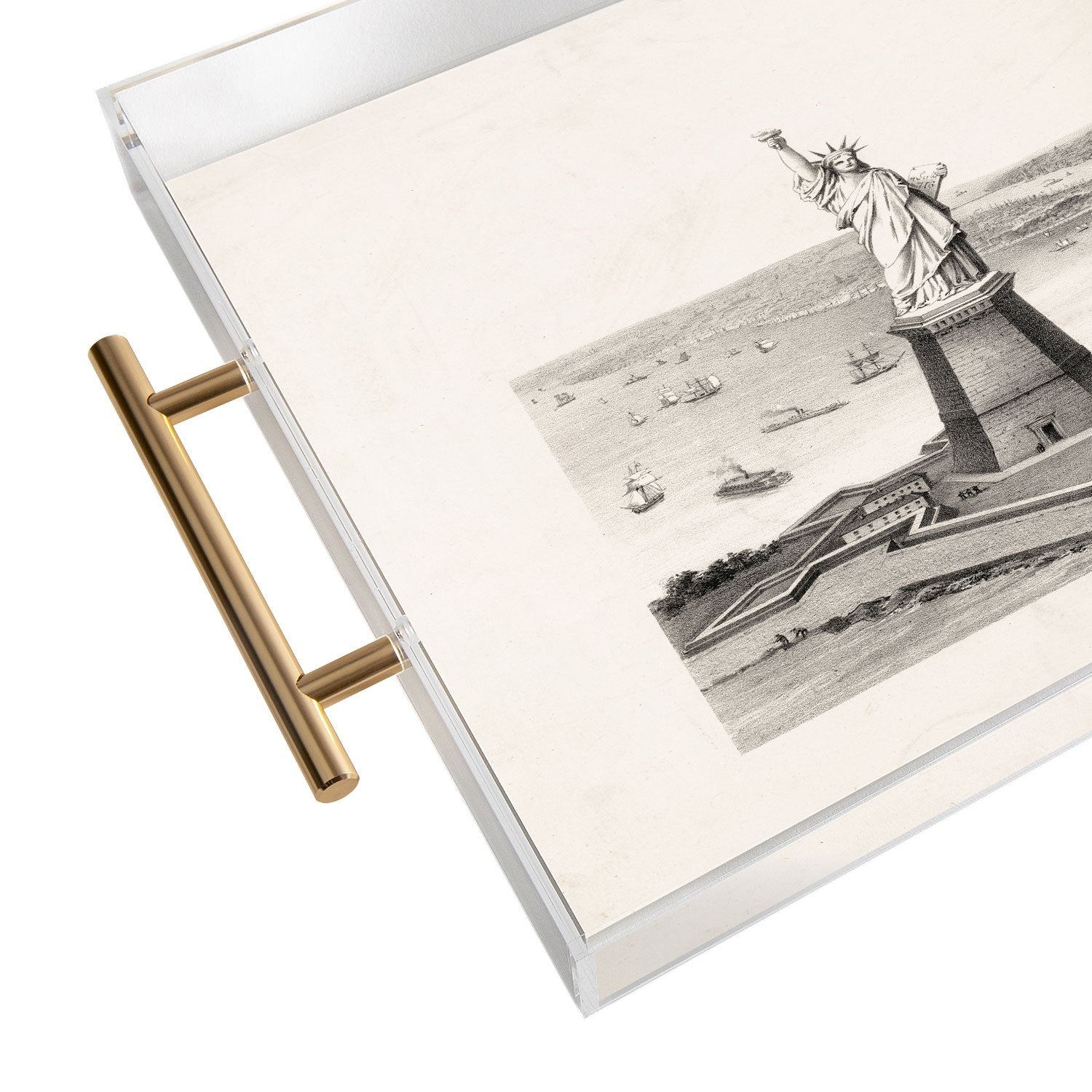 DENY Designs Vintage Lady Liberty Acrylic Tray