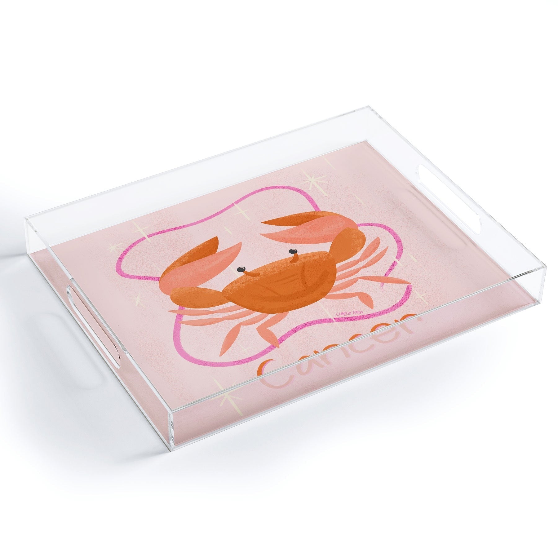 Little Om Zodiac Signs Cancer Acrylic Tray