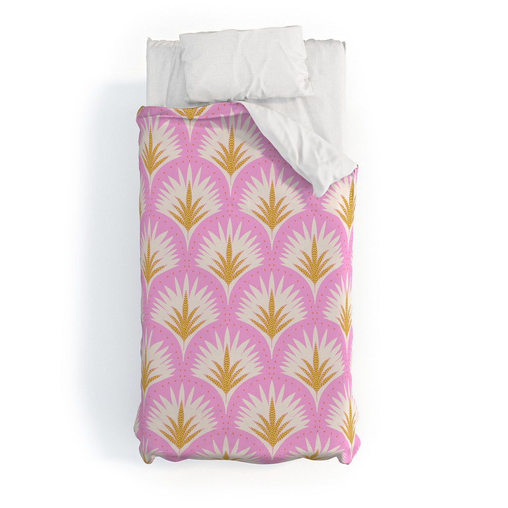 Jennifer Labre Pink Palmetto Duvet Cover