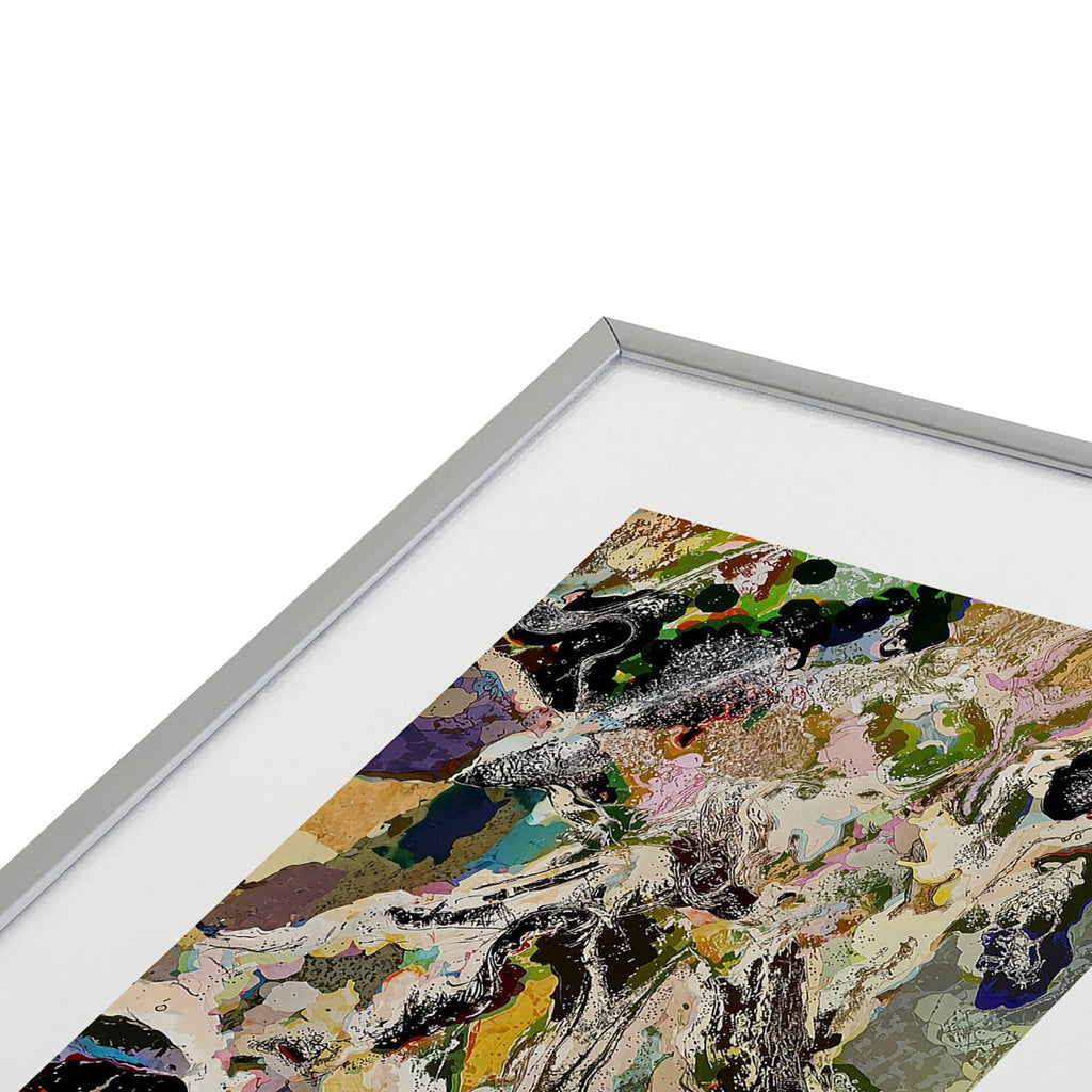 83 Oranges Echoes Beneath the Surface Metal Framed Art Print