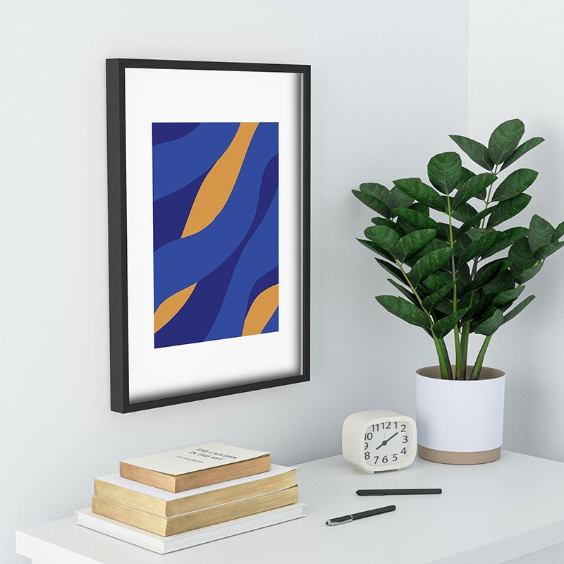 Camilla Foss Pebbles in Stream Recessed Framing Rectangle