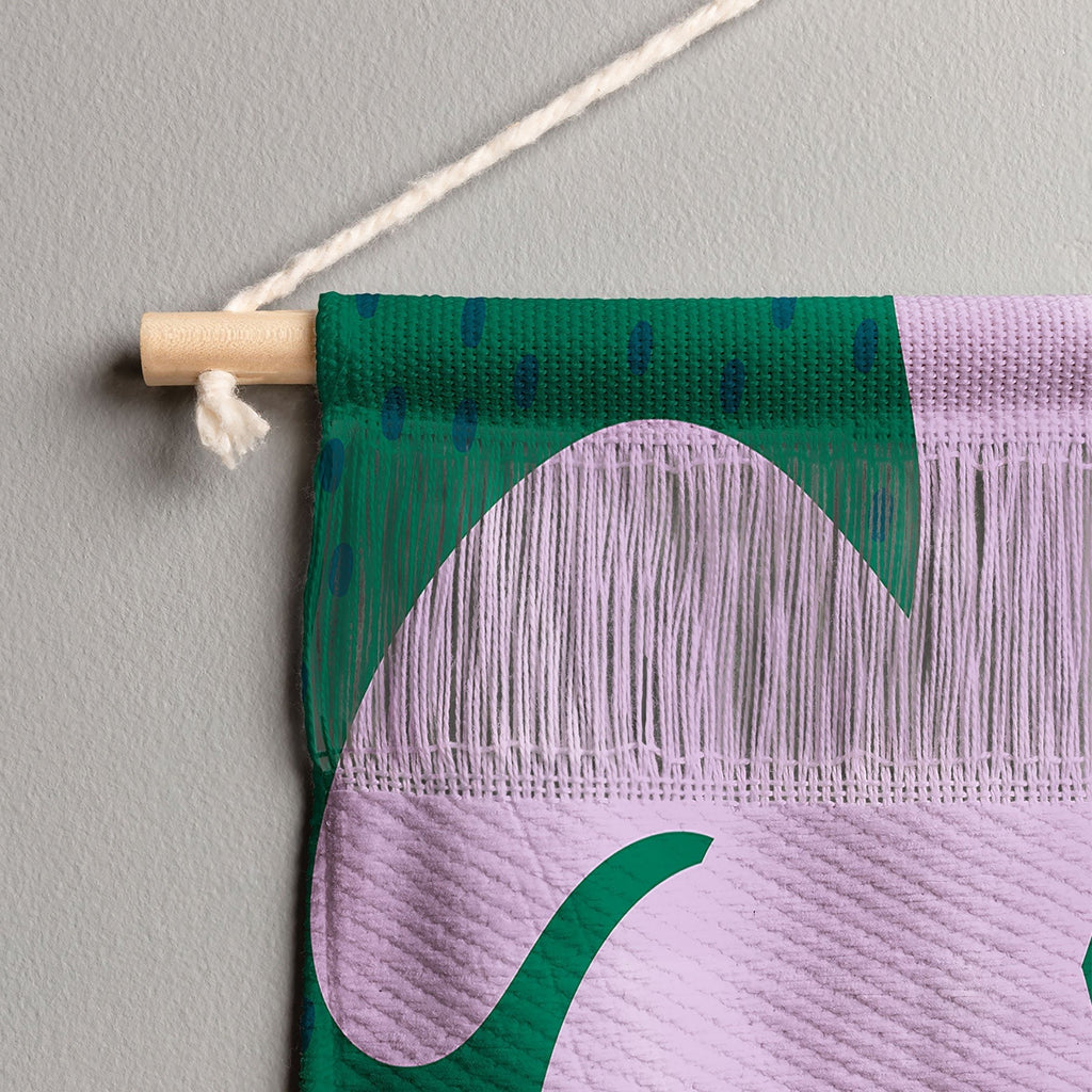 Camilla Foss Pebbles and Rabbit Wall Hanging Landscape