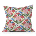 Design by Spark Wild Bloom Flowers Outdoor Throw Pillow