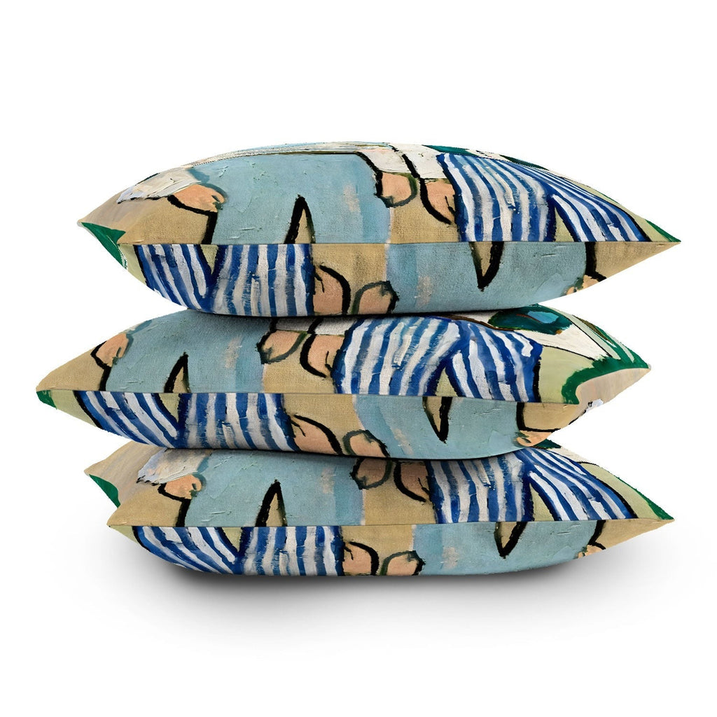 83 Oranges Side By Side Cowboy Edition Outdoor Throw Pillow
