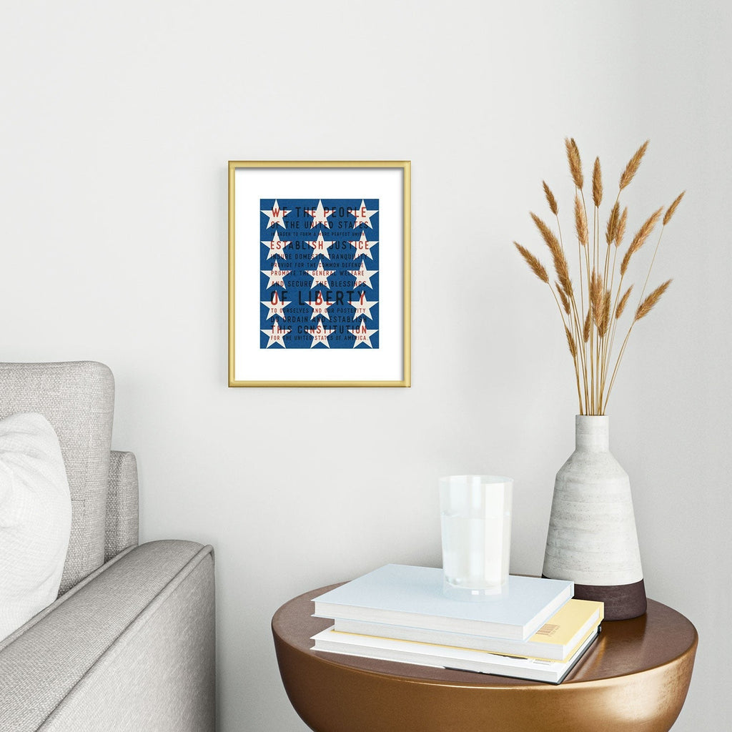 DENY Designs Starred Preamble Metal Framed Art Print