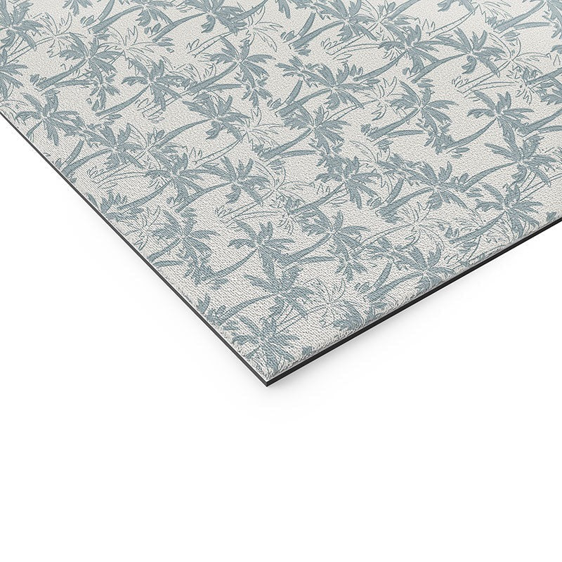CoastL Studio Palm Forest Coastal Blue Welcome Mat