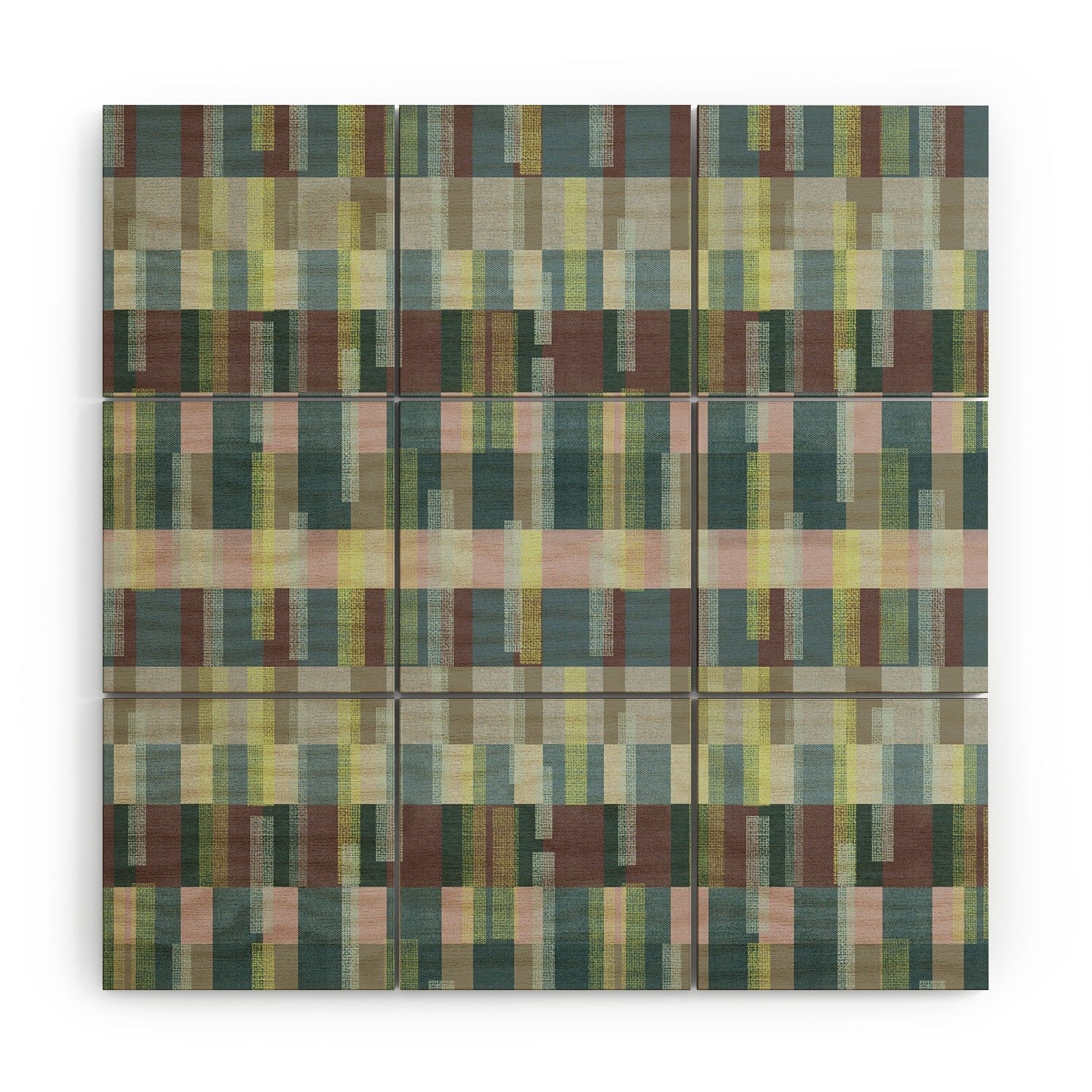 Marta Barragan Camarasa Dynamic Linear Blocks Wood Wall Mural