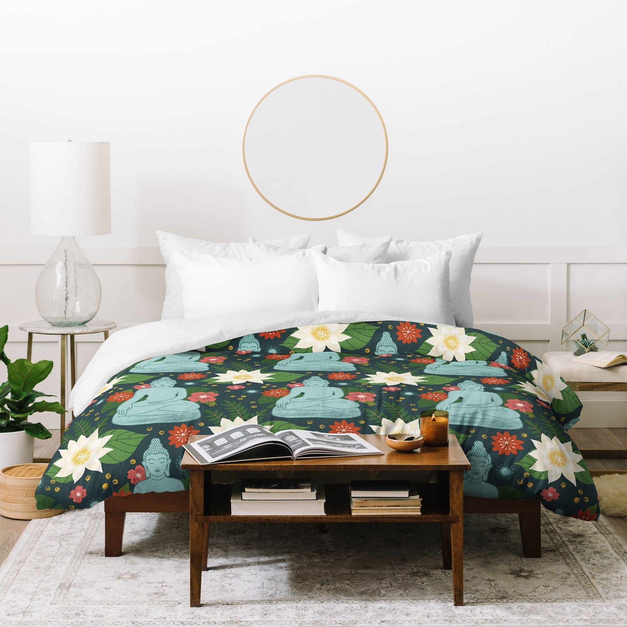 Design by Spark Meditating Lotus Buddha Duvet Cover
