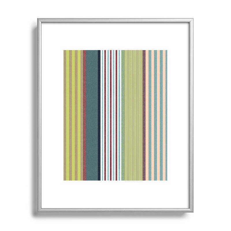 Marta Barragan Camarasa Colorful Stripe Delight Metal Framed Art Print