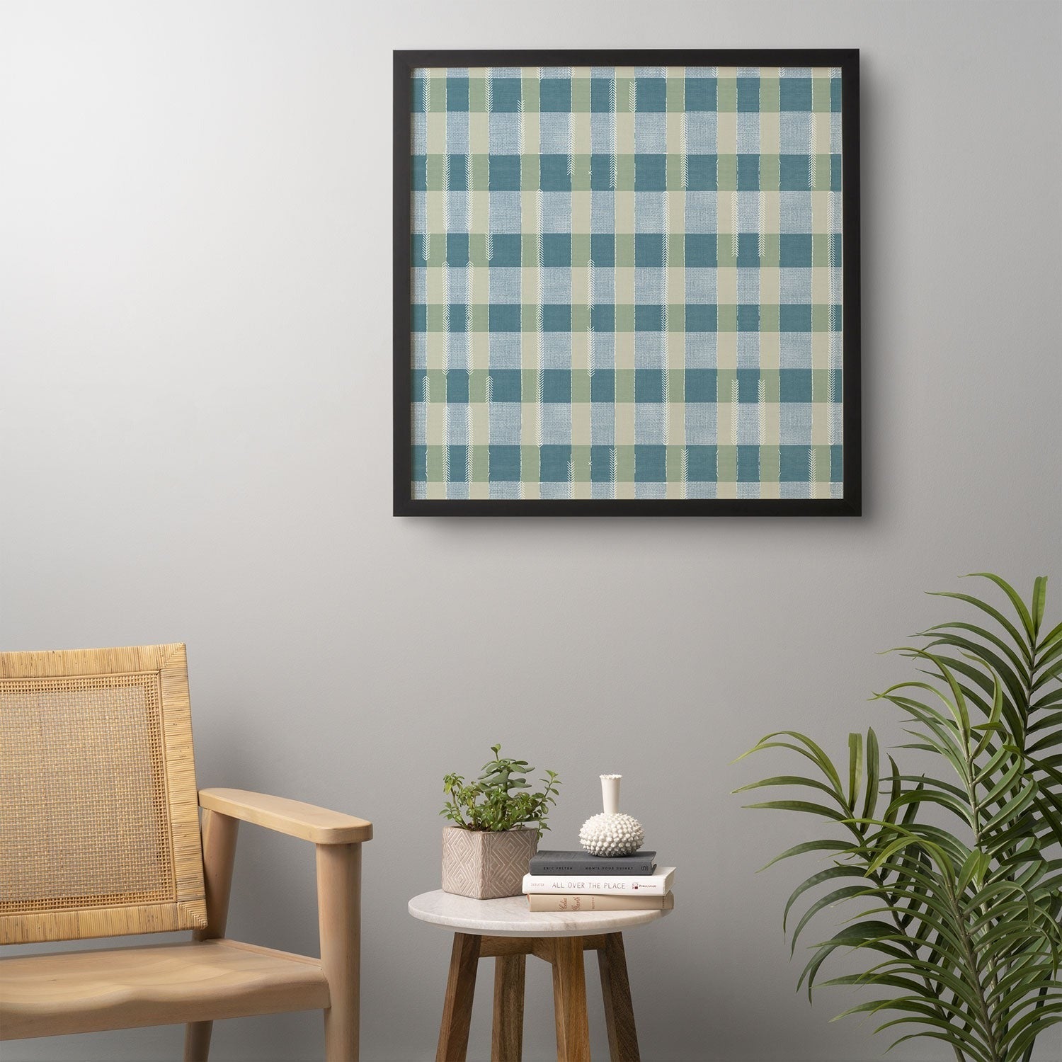 Marta Barragan Camarasa Country Style Checks Framed Wall Art