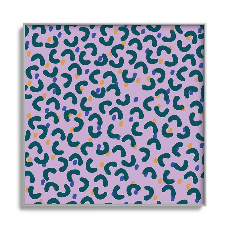Camilla Foss Pebbles Mix Square Metal Framed Art Print