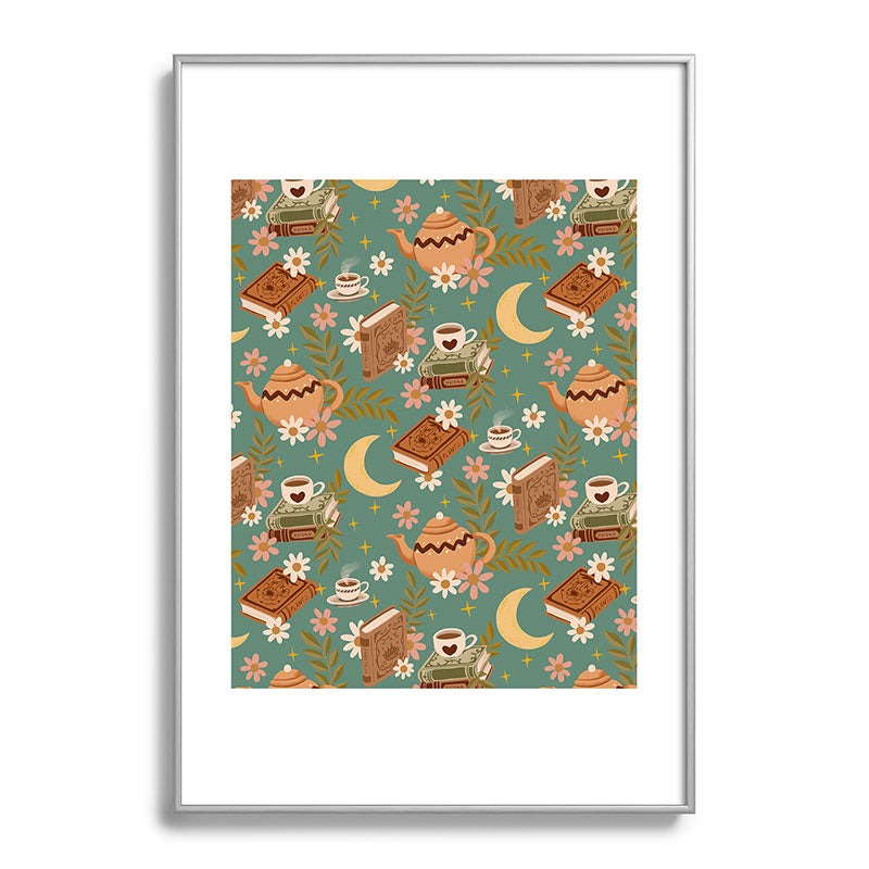 Avenie Moonlit Reading Nook I Metal Framed Art Print
