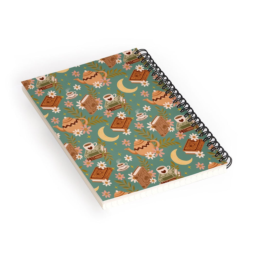 Avenie Moonlit Reading Nook I Spiral Notebook