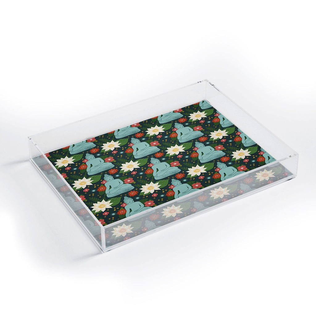 Design by Spark Meditating Lotus Buddha Acrylic Tray