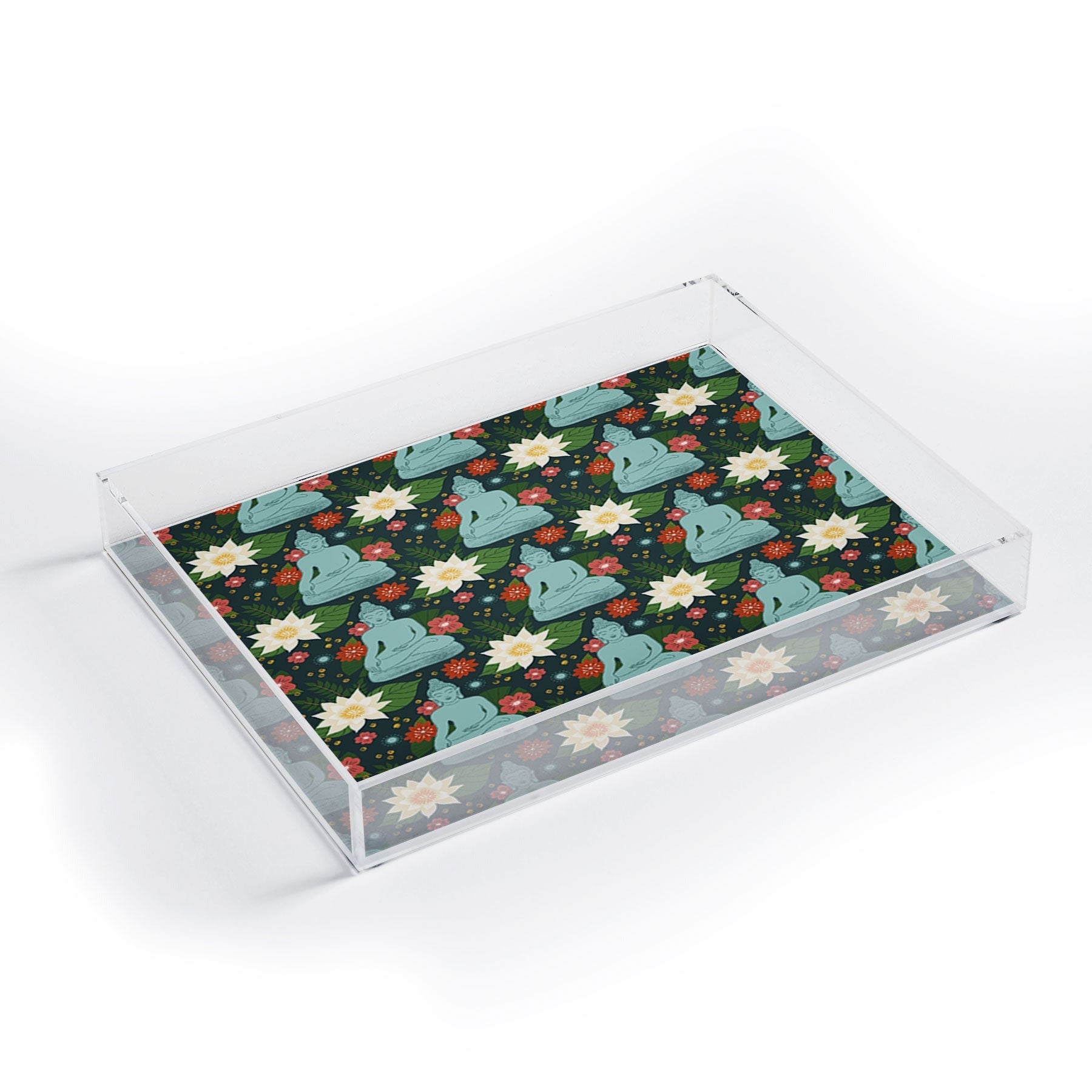 Design by Spark Meditating Lotus Buddha Acrylic Tray
