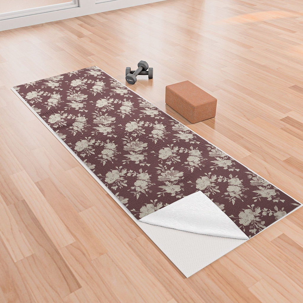Marta Barragan Camarasa Antique Petal Romance Yoga Towel